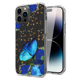 Reiko iPhone 14 Pro Pressed Flower Case in Blue