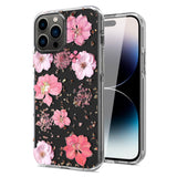 Reiko iPhone 14 Pro Pressed Flower Case in Pink