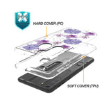Reiko Pressed Dried Flower Design Phone Case for Motorola G Stylus in Purple | MaxStrata