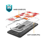 Reiko Pressed Dried Flower Design Phone Case for Motorola G Stylus in Red | MaxStrata