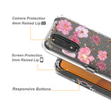 Reiko Pressed Dried Flower Design Phone Case for Samsung Galaxy A01 in Pink | MaxStrata