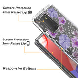 Reiko Pressed Dried Flower Design Phone Case for  Samsung Galaxy A81/Note 10 Lite/M60S in Purple | MaxStrata