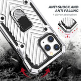 Reiko iPhone 12 Mini Kickstand Anti-Shock & Anti Falling Case in Silver | MaxStrata