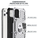 Reiko iPhone 12 Mini Kickstand Anti-Shock & Anti Falling Case in Silver | MaxStrata