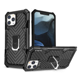 Reiko iPhone 12/ iPhone 12 Pro Kickstand Anti-Shock & Anti Falling Case in Black | MaxStrata
