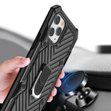 Reiko iPhone 12/ iPhone 12 Pro Kickstand Anti-Shock & Anti Falling Case in Black | MaxStrata