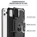 Reiko iPhone 12/ iPhone 12 Pro Kickstand Anti-Shock & Anti Falling Case in Black | MaxStrata