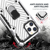 Reiko iPhone 12/ iPhone 12 Pro Kickstand Anti-Shock & Anti Falling Case in Silver | MaxStrata