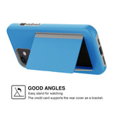 Reiko TPU PC Hybrid 2-in-1 Flip Card Holder Phone Case for Apple iPhone 12 Mini in Blue | MaxStrata