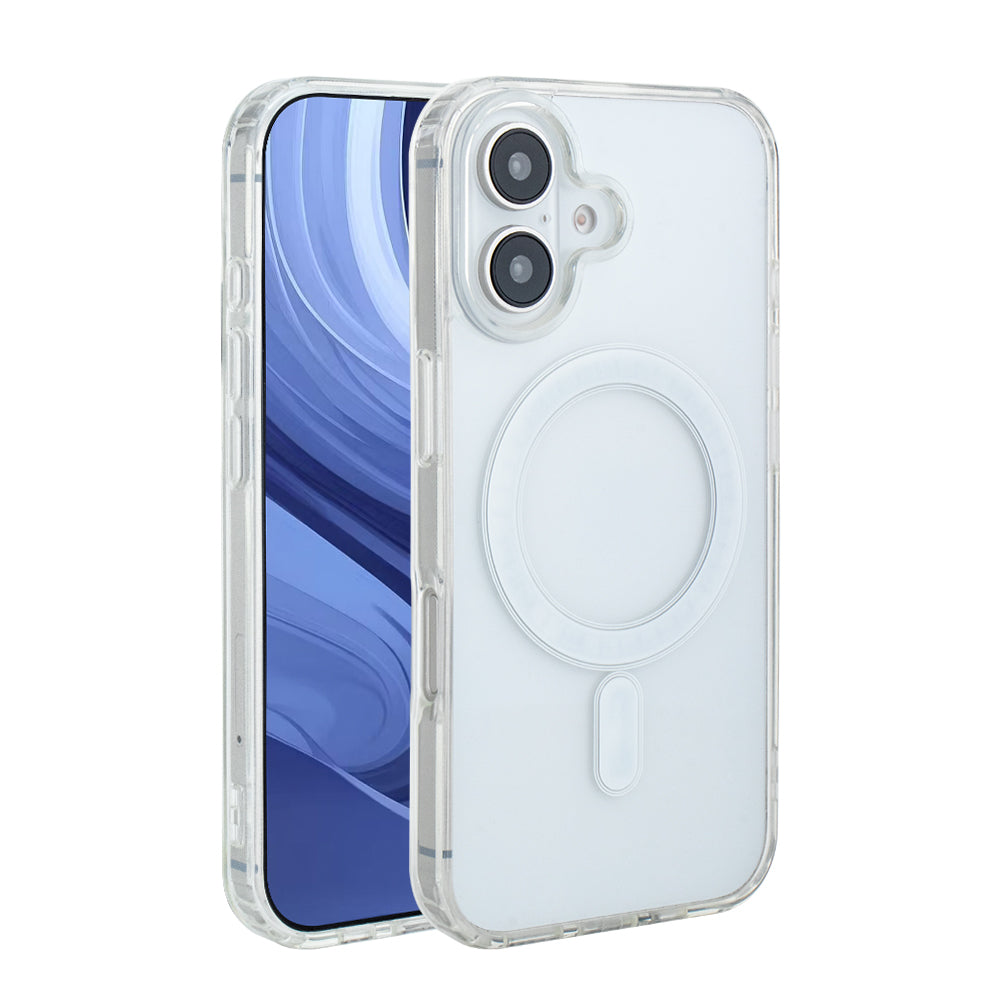 Reiko Magnetic Wireless Charging TPU Bumper Case for iPhone 16 in Clear