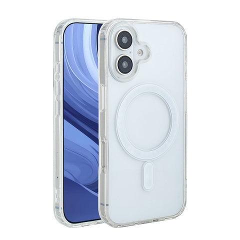 Reiko Magnetic Wireless Charging TPU Bumper Case for iPhone 16 in Clear