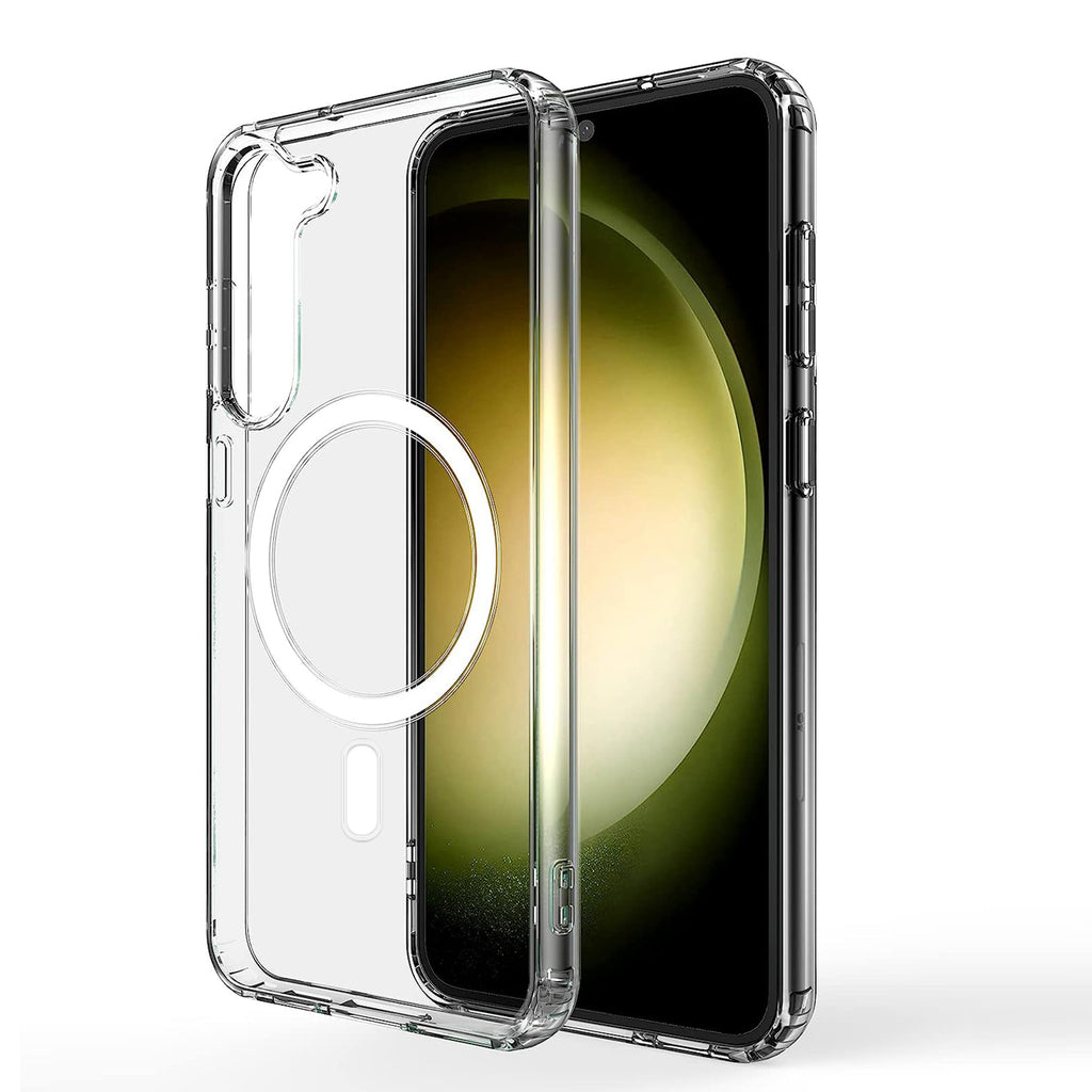 Reiko Magnetic Wireless Charging TPU Bumper Case for Samsung S 23 Plus in Clear | MaxStrata