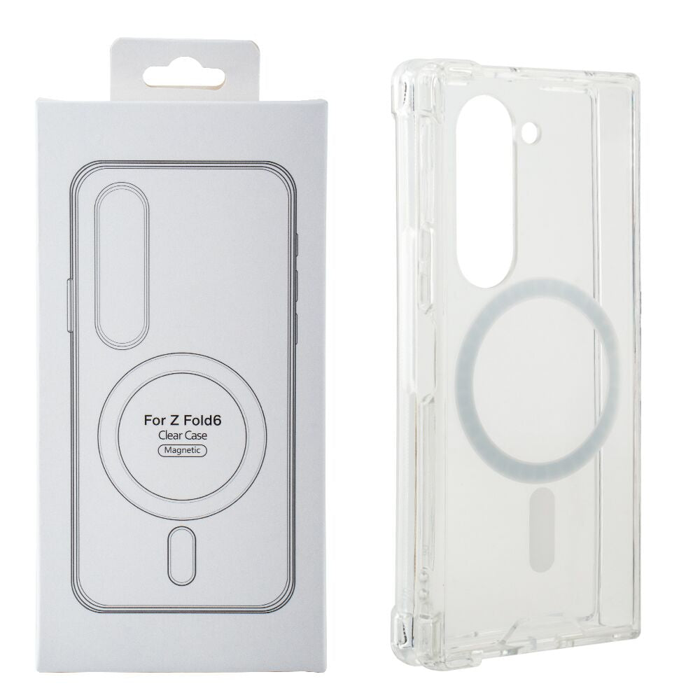 Reiko Magnetic Wireless Charging TPU Bumper Case for Z Fold 6 in Clear