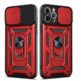 Reiko Kickstand Ring Holder with Slide Camera Cover TPU Shockproof Case & Magnetic Car Mount for Apple iPhone 12 Pro Max | MaxStrata