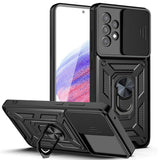 Reiko Galaxy A53 5G Kickstand Ring Holder with Slide Case in Red