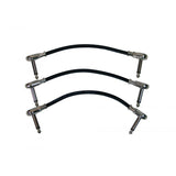 On-Stage 6" Patch Cable w/ Pancake Connectors (Black) - 3 Pack (PC506B-3PK) | MaxStrata®