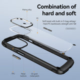 Reiko High Quality Clean PC, TPU & Metal Bumper Case for iPhone 13 Pro in Black | MaxStrata