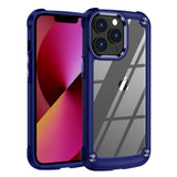 Reiko High Quality Clean PC, TPU & Metal Bumper Case for iPhone 13 Pro in Black