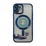 Reiko Magnetic Wireless Charging TPU Bumper Case for iPhone 14 Pro in Blue