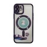 Reiko Magnetic Wireless Charging TPU Bumper Case for iPhone 14 Plus in Purple