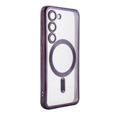 Reiko Magnetic Wireless Charging TPU Bumper Case for Galaxy S23 in Purple | MaxStrata
