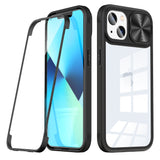 Reiko Full Protection with Phone Protective Film Slide Camera Lens Phone Case for iPhone 14 Plus in Black | MaxStrata
