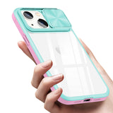 Reiko Full Protection with Phone Protective Film Slide Camera Lens Phone Case for iPhone 14 Plus in Blue | MaxStrata