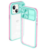 Reiko Full Protection with Phone Protective Film Slide Camera Lens Phone Case for iPhone 14 Plus in Blue | MaxStrata