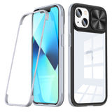 Reiko iPhone 14 Plus Protective Slide Camera Lens Case in Gray