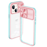 Reiko Full Protection with Phone Protective Film Slide Camera Lens Phone Case for iPhone 14 Plus in Pink | MaxStrata
