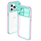 Reiko Full Protection with Phone Protective Film Slide Camera Lens Phone Case for iPhone 14 Pro in Blue | MaxStrata