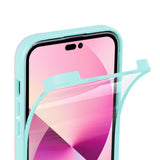 Reiko Full Protection with Phone Protective Film Slide Camera Lens Phone Case for iPhone 14 Pro in Blue | MaxStrata