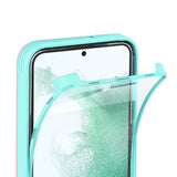 Reiko Full Protection with Phone Protective Film Slide Camera Lens Phone Case for Samsung Galaxy S 22 in Blue | MaxStrata