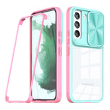 Reiko Full Protection with Phone Protective Film Slide Camera Lens Phone Case for Samsung Galaxy S 22 Plus in Blue | MaxStrata
