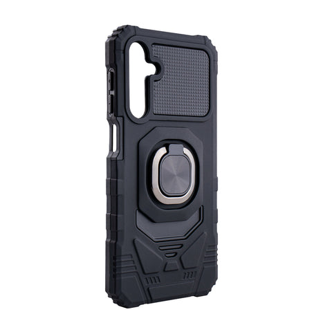Reiko Kickstand Ring Holder TPU Shockproof Case for Samsung Galaxy A25 in Black