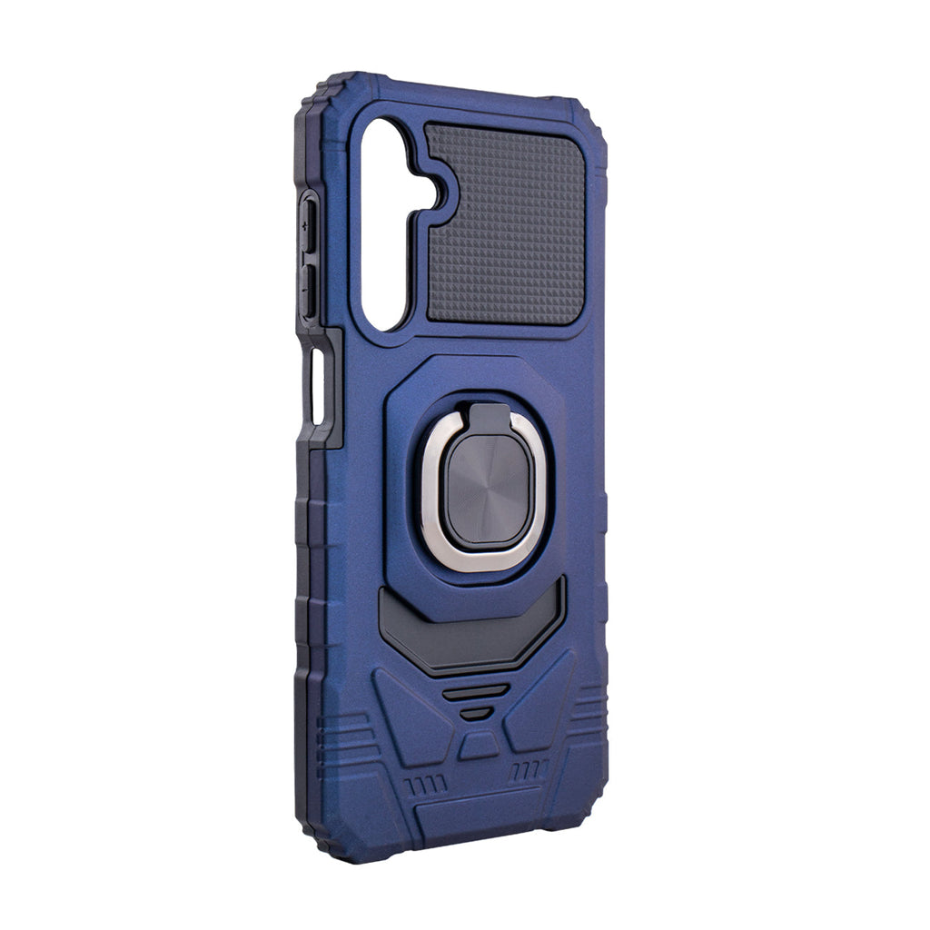 Reiko Kickstand Ring Holder TPU Shockproof Case for Samsung Galaxy A25 in Blue