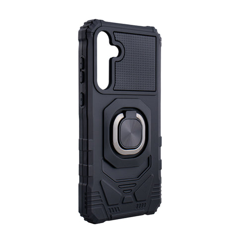 Reiko Kickstand Ring Holder TPU Shockproof Case for Samsung Galaxy A35 in Black