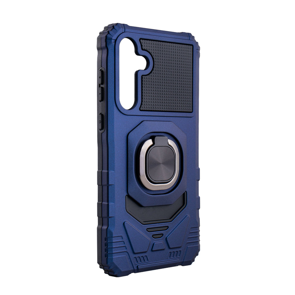 Reiko Kickstand Ring Holder TPU Shockproof Case for Samsung Galaxy A35 in Blue