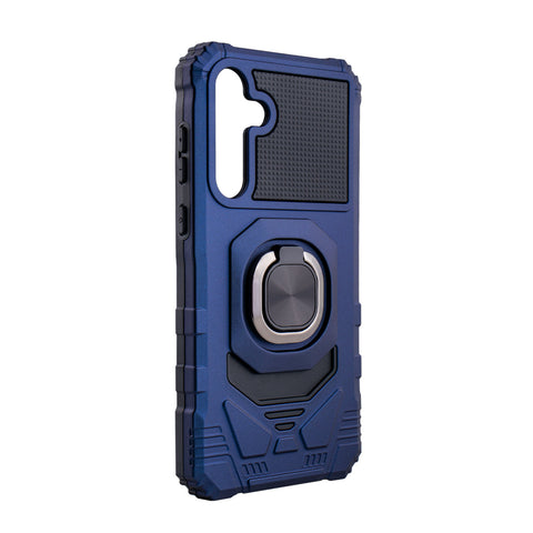 Reiko Kickstand Ring Holder TPU Shockproof Case for Samsung Galaxy A35 in Blue
