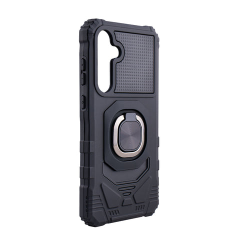 Reiko Kickstand Ring Holder TPU Shockproof Case for Samsung Galaxy A55 in Black