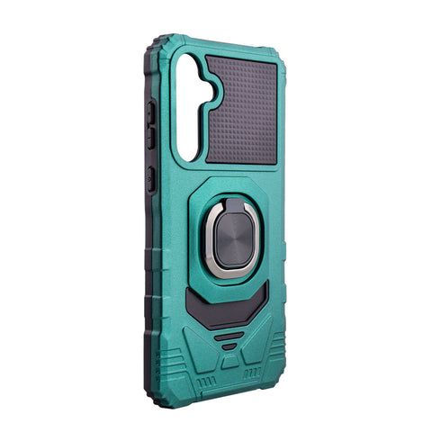 Reiko Kickstand Ring Holder TPU Shockproof Case for Samsung Galaxy A55 in Green