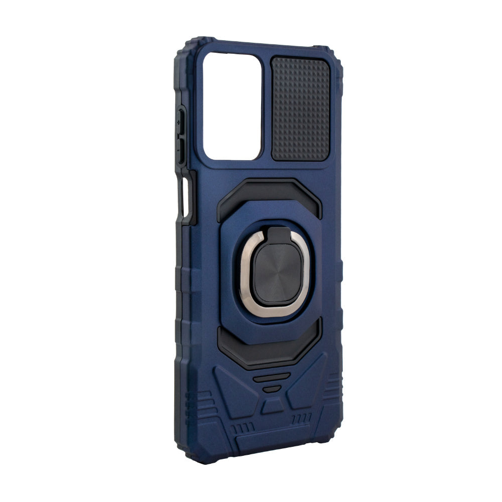 Reiko Kickstand Ring Holder TPU Shockproof Case for Motorola Moto G 5G (2024) in Blue