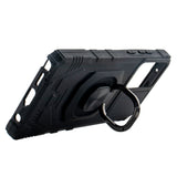 Reiko Kickstand Ring Holder TPU Shockproof Case for Motorola Moto G Power 5G (2024) in Black