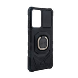 Reiko Kickstand Ring Holder TPU Shockproof Case for Motorola Moto G Stylus 5G (2024) in Bk