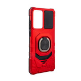 Reiko Kickstand Ring Holder TPU Shockproof Case for Motorola Moto G Stylus 5G (2024) in Red