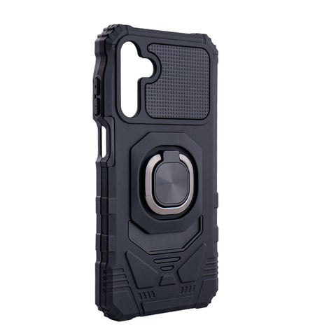 Reiko Kickstand Ring Holder TPU Shockproof Case for Samsung Galaxy A15 in Black
