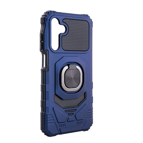 Reiko Kickstand Ring Holder TPU Shockproof Case for Samsung Galaxy A15 in Blue