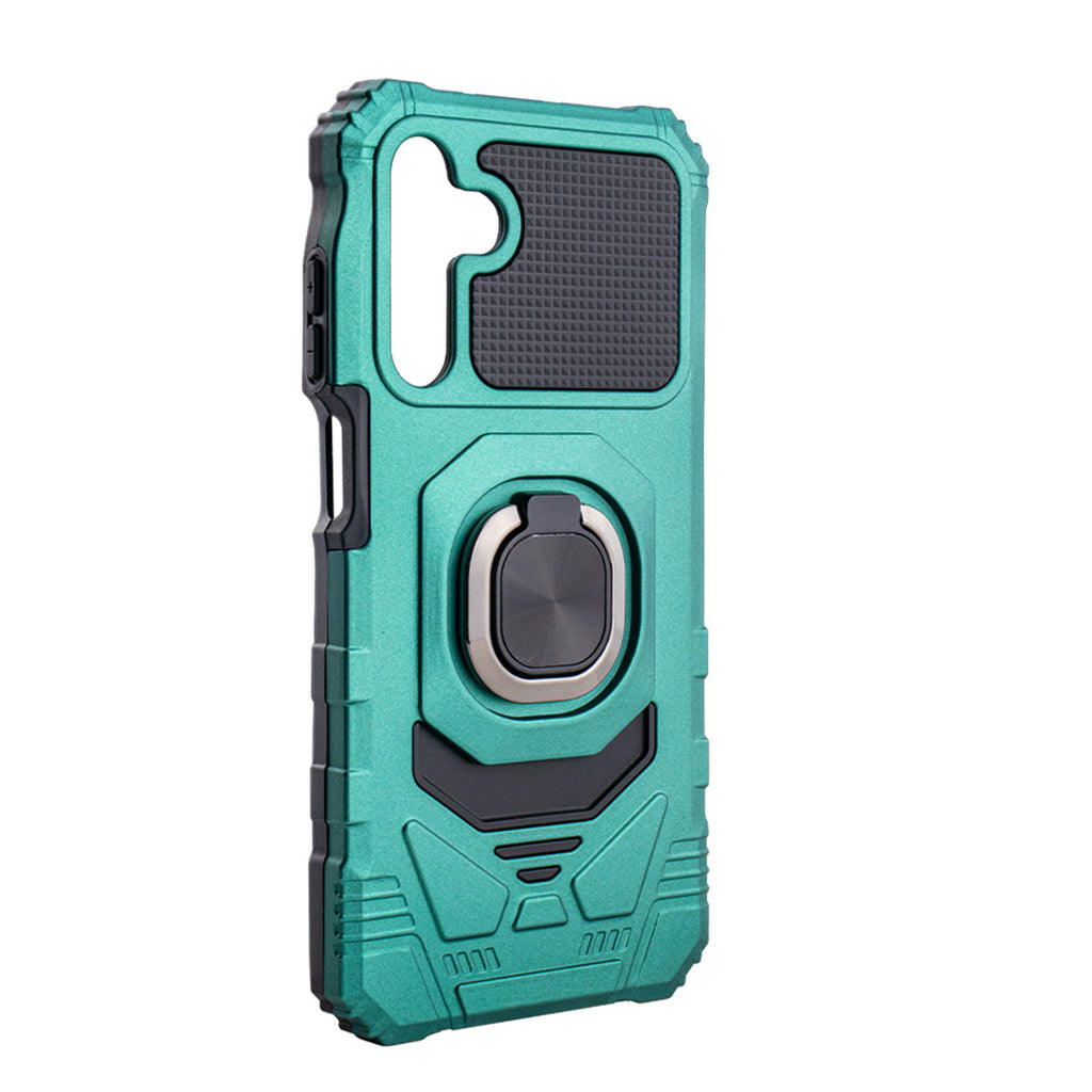 Reiko Kickstand Ring Holder TPU Shockproof Case for Samsung Galaxy A15 in Green