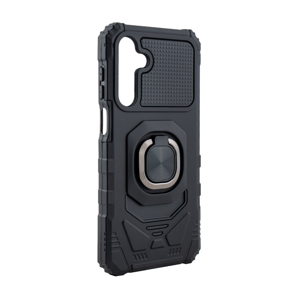 Reiko Kickstand Ring Holder TPU Shockproof Case for Samsung Galaxy A16 in Black