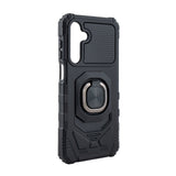 Reiko Kickstand Ring Holder TPU Shockproof Case for Samsung Galaxy A16 in Black